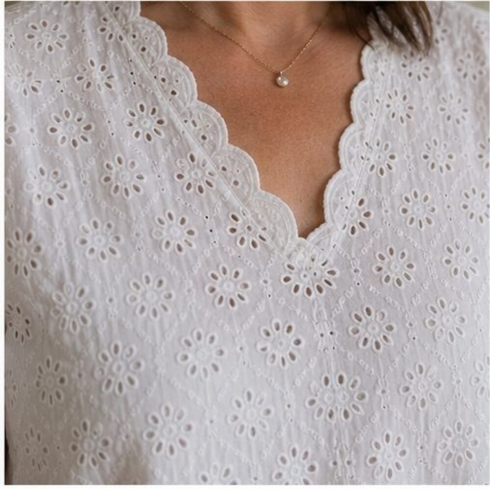 Blue Puff Sleeve Top - Picture 4 of 6